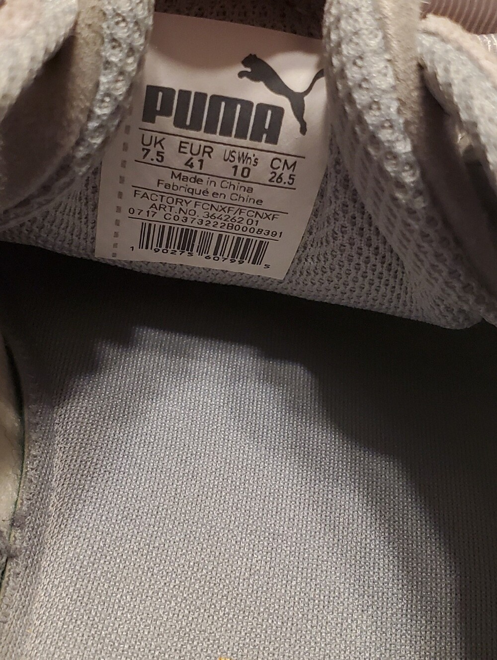 PUMA Vikky Ribbon Suede Sneakers Gray Satin Lace SoftFoam+ Women's Size 10 - Picture 10 of 11